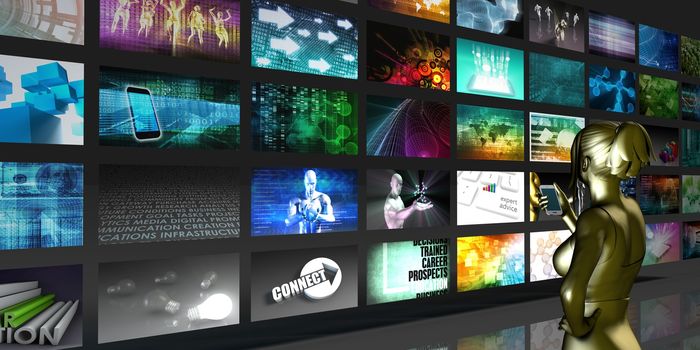 Collection of Images Forming the Appearance of TV Monitors