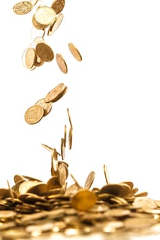 falling gold coins