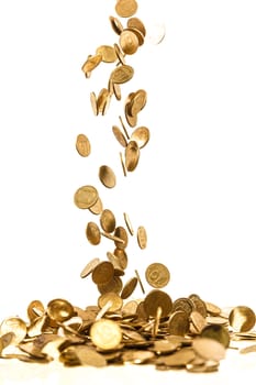 falling gold coins