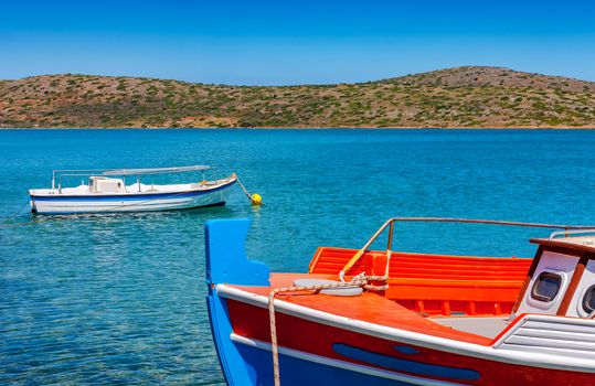 Fishing Boats off the coast of Crete, Mirabello Bay,
Greece
