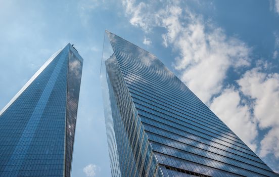 New York, USA, World Trade Center. Manhattan modern architecture.
