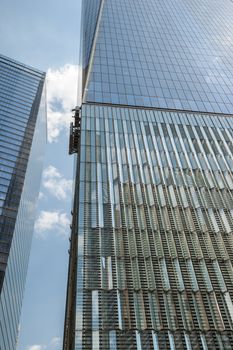 New York, USA, World Trade Center. Manhattan modern architecture.