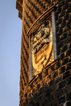 a nice view a arms of Sforza castle,milan.italy