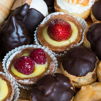 A nice view of typical italian pastries.