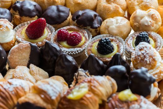 A nice view of typical italian pastries.