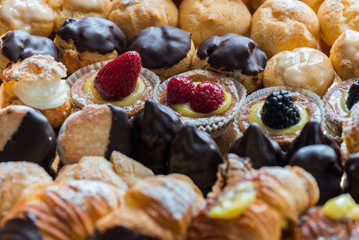 A nice view of typical italian pastries.