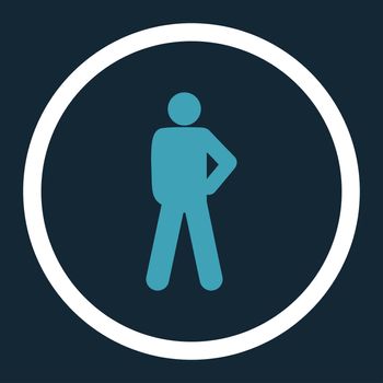 Audacity glyph icon. This rounded flat symbol is drawn with blue and white colors on a dark blue background.
