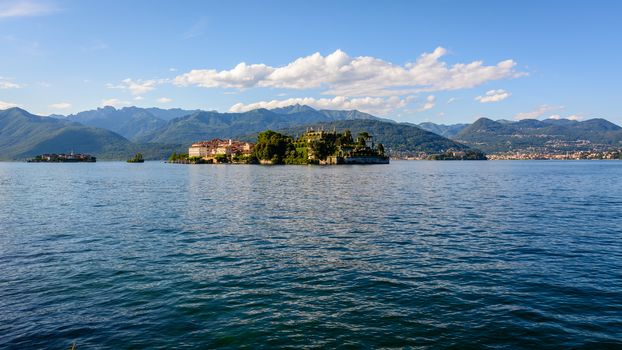 A nice view from Stresa to three island inside Maggiore lake, "Isolabella", "Pescatori", "Madre" island. Italy