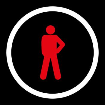 Audacity glyph icon. This rounded flat symbol is drawn with red and white colors on a black background.