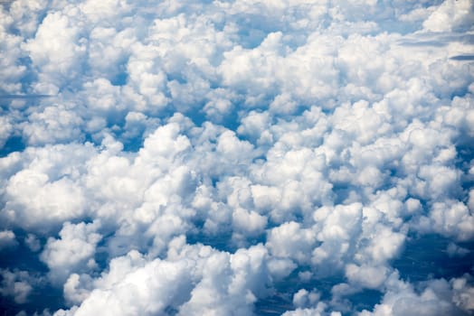 Cloudscape. Blue sky and white cloud. Sunny day. Cumulus cloud .