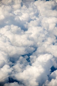 Cloudscape. Blue sky and white cloud. Sunny day. Cumulus cloud .