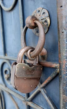 Old rusty padlock