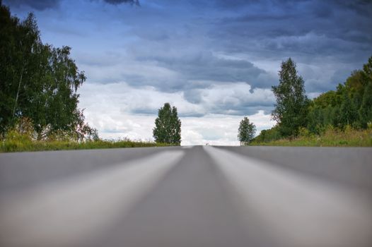 Picture of empty countryside road