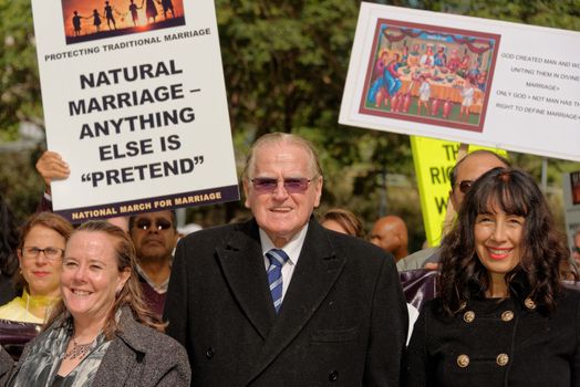 AUSTRALIA, Sydney: Amid ongoing discussion in federal government over marriage equality, New South Wales MP Reverend Fred Nile leads a Unity Australia rally from Belmore Park to Martin Place on September 20, 2015 to celebrate marriage and family and to protect traditional marriage