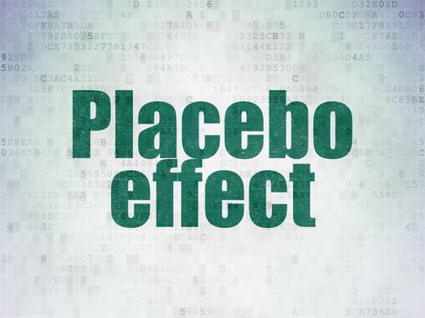 Medicine concept: Painted green word Placebo Effect on Digital Paper background