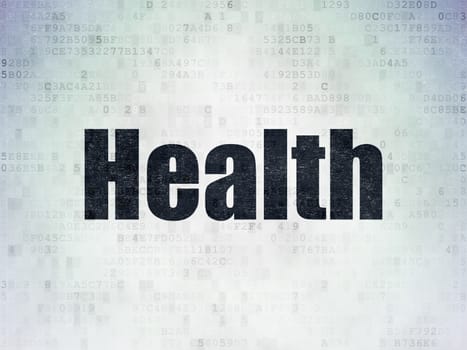 Medicine concept: Painted black word Health on Digital Paper background