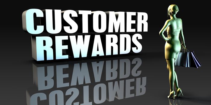 Customer Rewards as a Concept with Lady Holding Shopping Bags