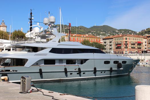 eautiful and luxurious yacht in the port of Nice