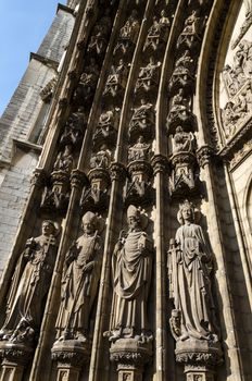 Holys on the main portal on the Cathedral of Our Lady in Antwerp, Belgium