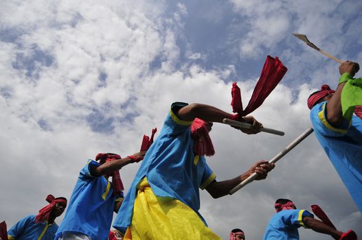 NEPAL, Kathmandu: Dancers perform at celebrations in Kathmandu, Nepal on September 21, 2015, one day after the government unveiled the country's first democratic constitution in a historic step. Out of the 598 members of the Constituent Assembly, 507 voted for the new constitution, 25 voted against, and 66 abstained in a vote on September 16, 2015. The event was marked with fireworks and festivities, but also with protests organized by parties of the Tharu and Madhesi ethnic communities.Photos taken by Newzulu contributor Narayan Maharjan show the Nepalese people donning traditional garb and celebrating with folk music and dancing.
