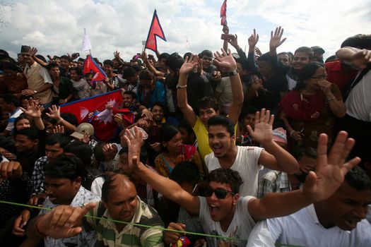 NEPAL, Kathmandu: Celebrations continued in Kathmandu, Nepal on September 21, 2015, one day after the government unveiled the country's first democratic constitution in a historic step. Out of the 598 members of the Constituent Assembly, 507 voted for the new constitution, 25 voted against, and 66 abstained in a vote on September 16, 2015. The event was marked with fireworks and festivities, but also with protests organized by parties of the Tharu and Madhesi ethnic communities.Photos taken by Newzulu contributor Dinesh Shrestha show the Nepalese people donning traditional garb and celebrating with folk music and dancing.