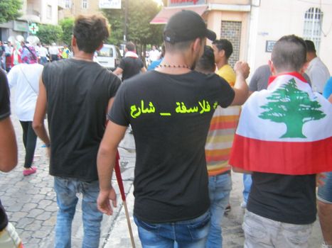 LEBANON, Beirut: Protesters take to the streets of Beirut on September 21, 2015 as part of the #YouStink movement rallying against alleged government corruption.