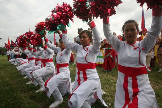 NEPAL, Kathmandu: Performers attend celebrations in Kathmandu, Nepal on September 21, 2015, one day after the government unveiled the country's first democratic constitution in a historic step. Out of the 598 members of the Constituent Assembly, 507 voted for the new constitution, 25 voted against, and 66 abstained in a vote on September 16, 2015. The event was marked with fireworks and festivities, but also with protests organized by parties of the Tharu and Madhesi ethnic communities.Photos taken by Newzulu contributor Dinesh Shrestha show the Nepalese people donning traditional garb and celebrating with folk music and dancing.