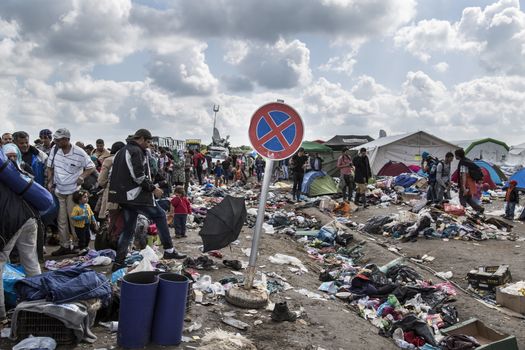 HUNGARY, Roszke: The difficulties of living in Hungary's Roszke refugee camp is documented between September 8 and 12, 2015, as Europe's refugee crisis continues. 