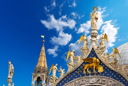 Detail of the St. Mark Cathedral in the city of Venezia (UNESCO world heritage site), Veneto, Italy