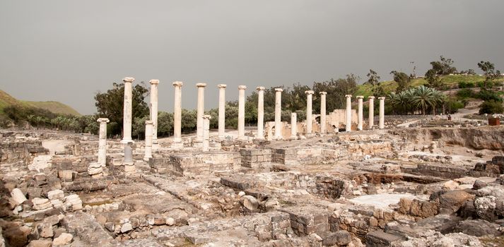 National park with ruins for tourists attraction