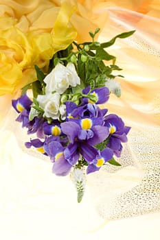 Still life with flowers on a studio background