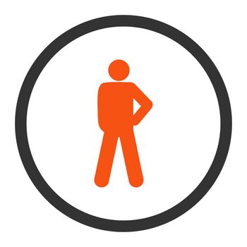 Audacity glyph icon. This rounded flat symbol is drawn with orange and gray colors on a white background.