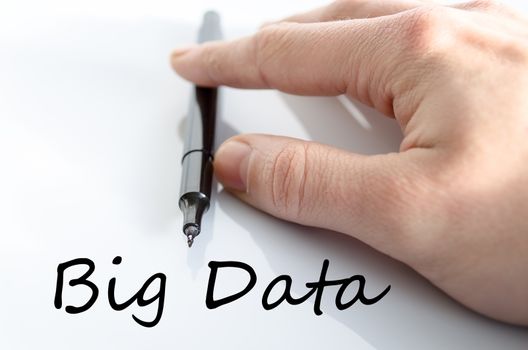 Big data text concept isolated over white background