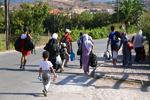 GREECE, Lesbos: Scenes of arrival in Lesbos, marking the beginning of a long and difficult journey through Europe for thousands of refugees, taken 4th-10th September, 2015. 