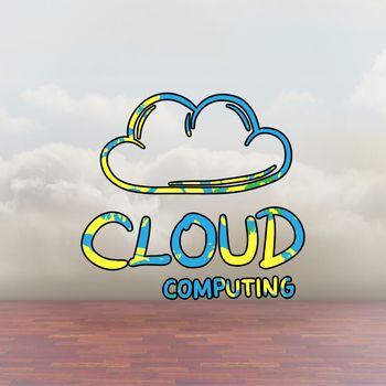 cloud computing against clouds in a room