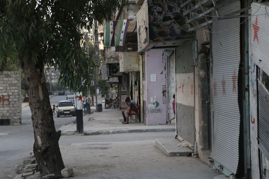 SYRIA, Aleppo: A glimpse into Aleppo, Syria on September 2, 2015, reveals a city destroyed by violence and war.  Little remains of the once populous city, on UNESCO's World Heritage list. Homes, businesses, and basic infrastructure have been severely damaged by years of civil war. The dangerous and unstable conditions are fueling a mass exodus of refugees from Syria into Europe.  The city of Aleppo also serves as an ISIS stronghold. 