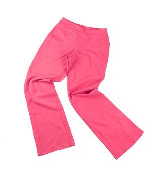 Women pink  Sport  sweat pants isolated on white background