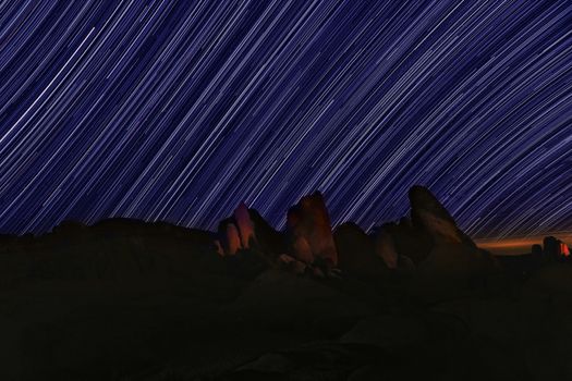 Night Star Trails in Joshua Tree National Park