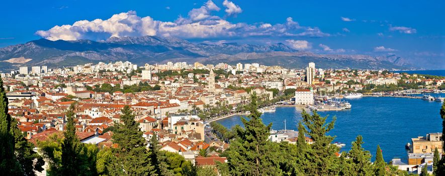 City of Split panoramic view from Marjan hill, Dalmatia, Croatia