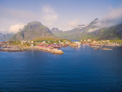 Picturesque fishing village A on Lofoten islands in Norway