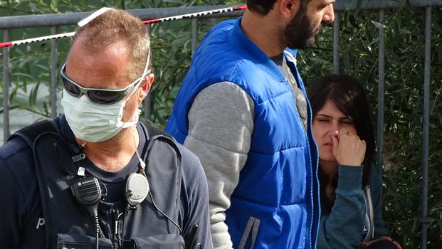 AUSTRIA, Salzburg: Scores line up at the border control in Salzburg, Austria on September 22, 2015 amid an ongoing refugee crisis, which has seen thousands flee from Syria and other war-torn countries for safety in Europe.