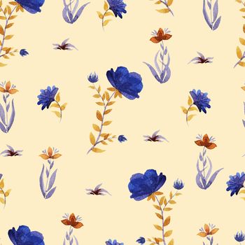 flowers watercolor of floral rose seamless pattern
