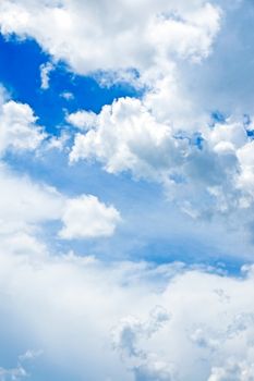 Beautiful rainclouds in the blue sky at Chiangmai city, Northern Thailand.