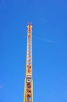 High tower attraction and blue sky 