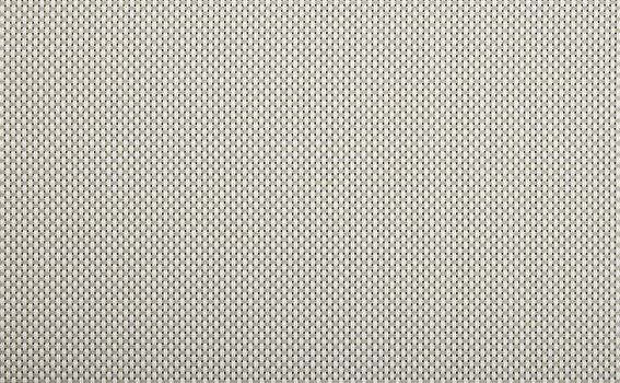 Background texture of horizontal gray and vertical white wicker braided plastic double strings with small mesh and black back