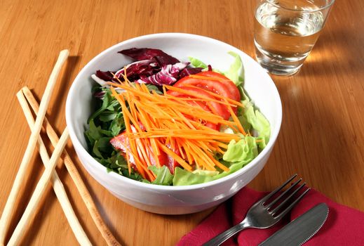 plate of mixed salad