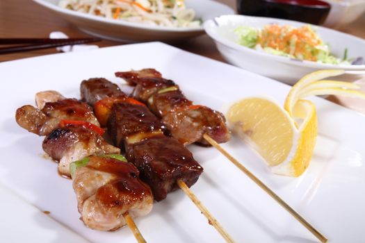 japanese cuisine  skewers menu