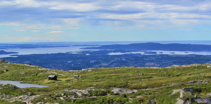 An image of Norwegian countryside close to the city of Bergen.