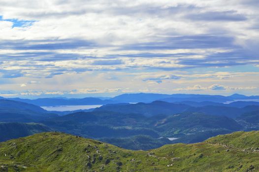 An image of beautiful Norwegian countryside close to the city of Bergen.