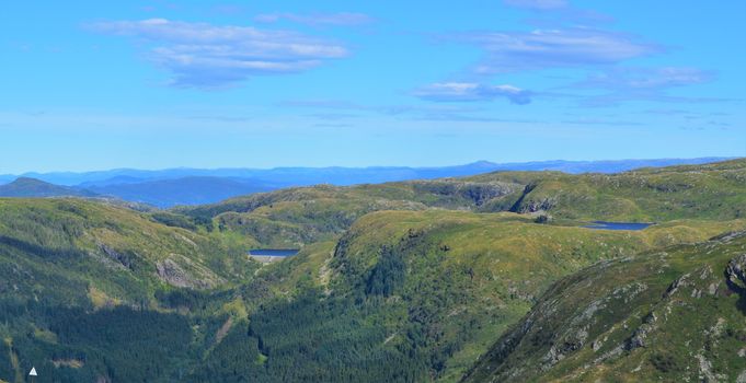 An image of beautiful Norwegian countryside close to the city of Bergen.